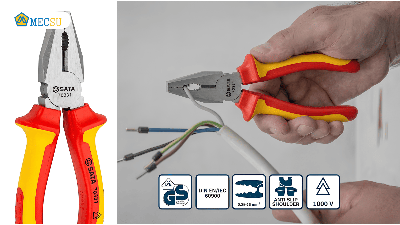 Tay cầm cách điện của dòng kìm SATA